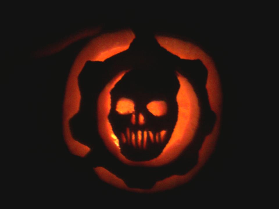 Gears Of War Pumpkin Stencil